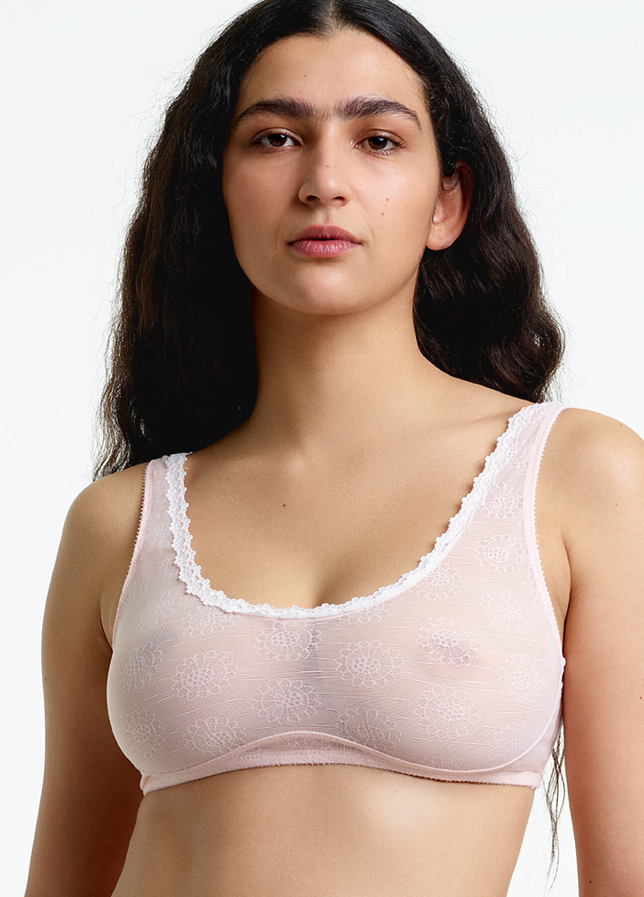 Yasmine Eslami – Dusty pink tulle bralette